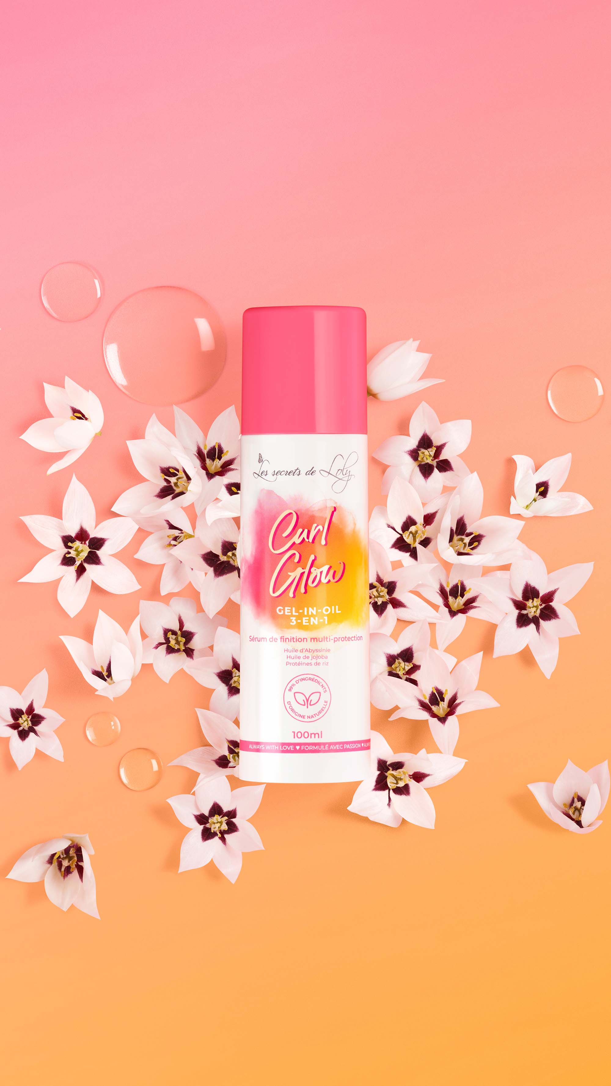 CURL GLOW nuo UV ir karščio apsaugantis serumas