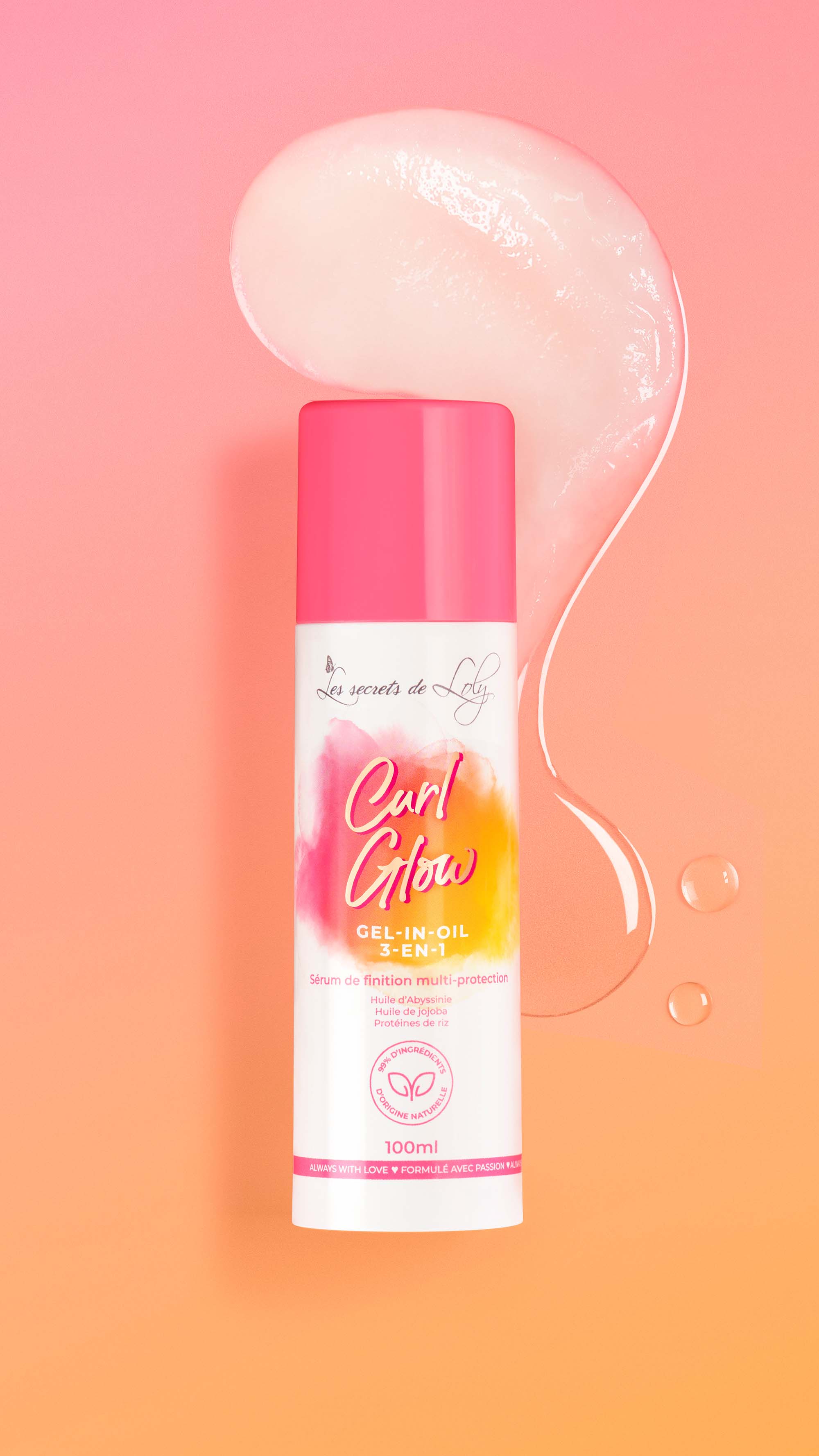 CURL GLOW nuo UV ir karščio apsaugantis serumas