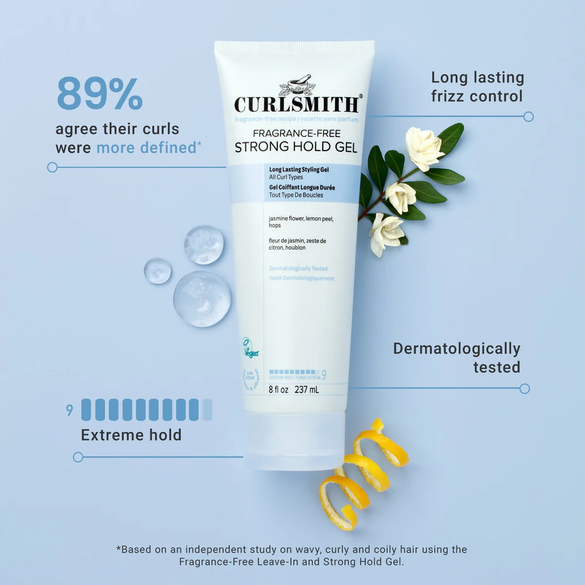 Curlsmith bekvapis stiprios fiksacijos gelis