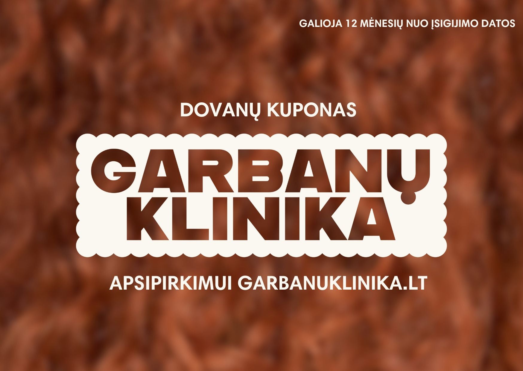 Dovanų kuponas apsipirkimui Garbanuklinika.lt