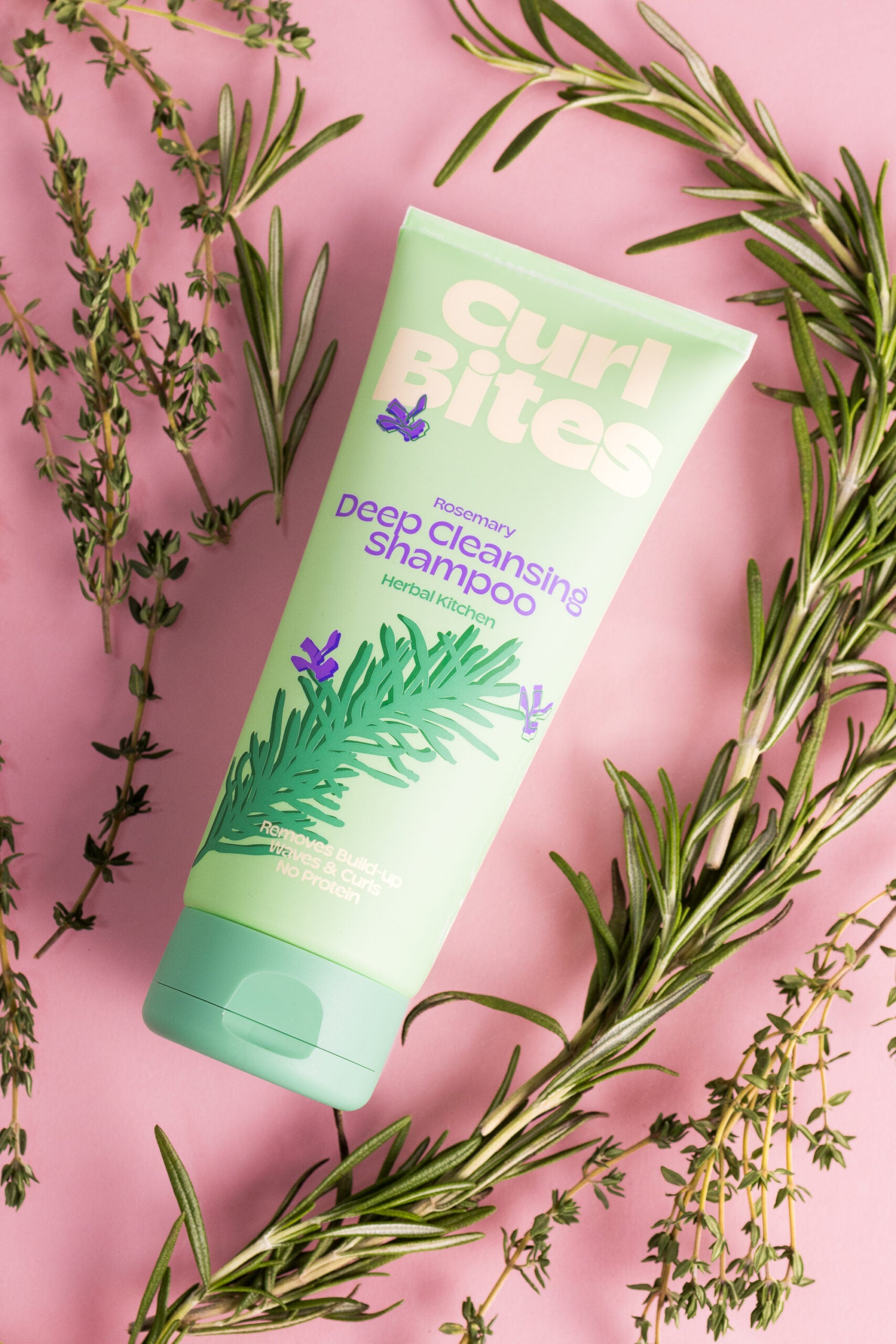 Curl Bites | Gilaus valymo rozmarinų šampūnas