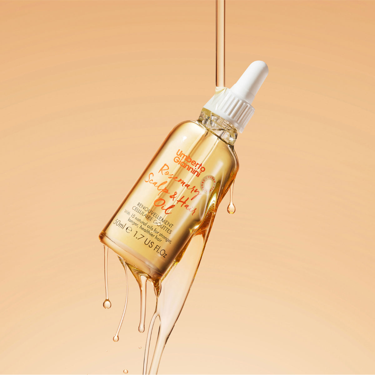 Umberto Giannini Strong Curls rozmarinų aliejus galvos odai ir plaukams