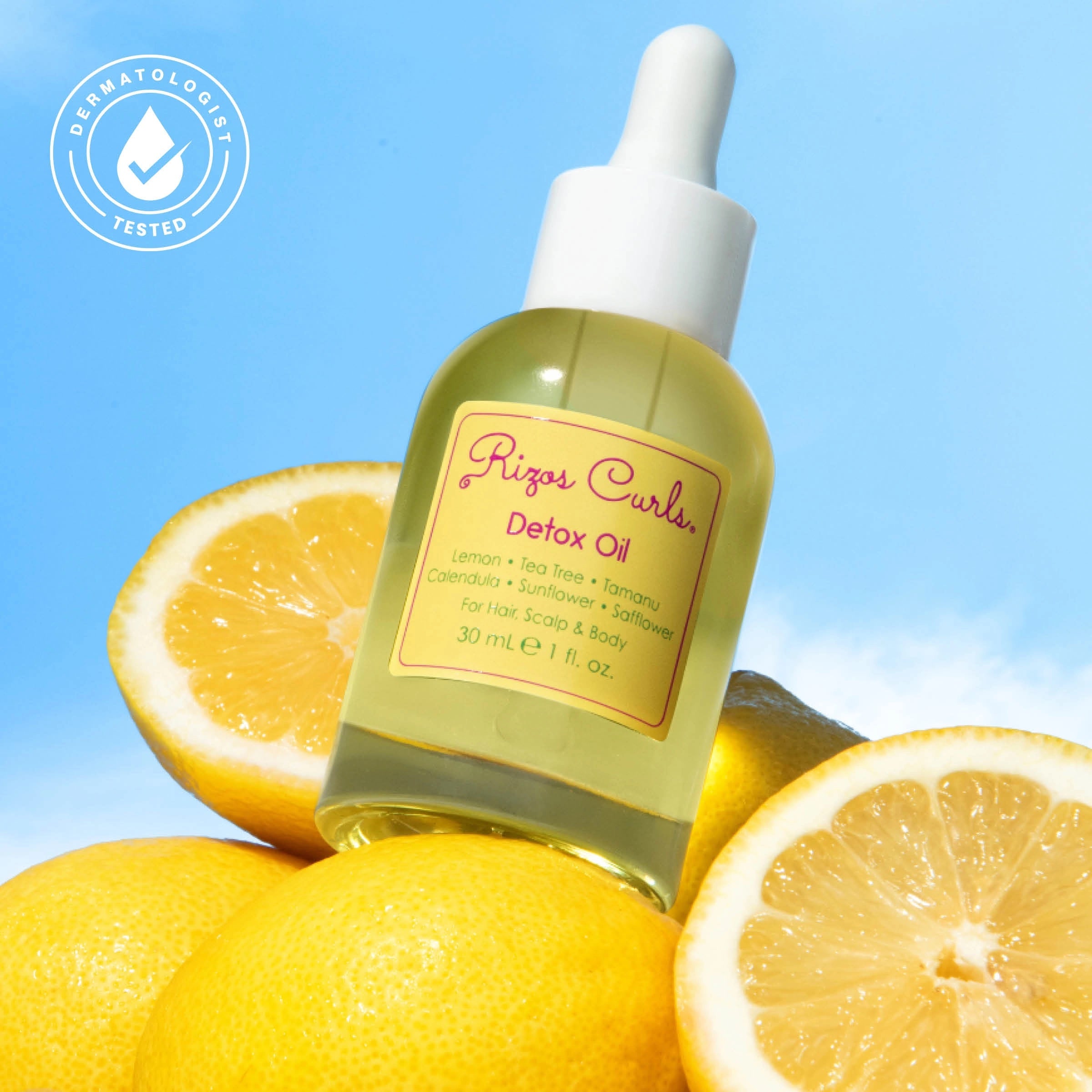 Rizos Curls Detox aliejukas garbanų išgniaužymui ir galvos odos valymui