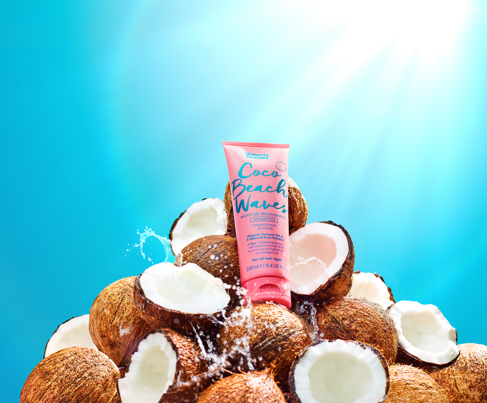 Umberto Giannini Coco Beach Waves drėkinantis šampūnas