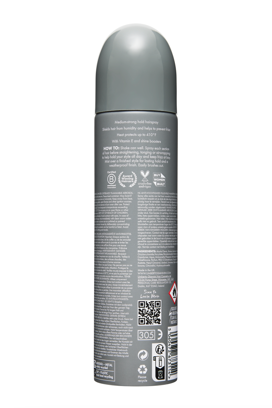 Weatherproof Hold Frizz Free plaukų lakas
