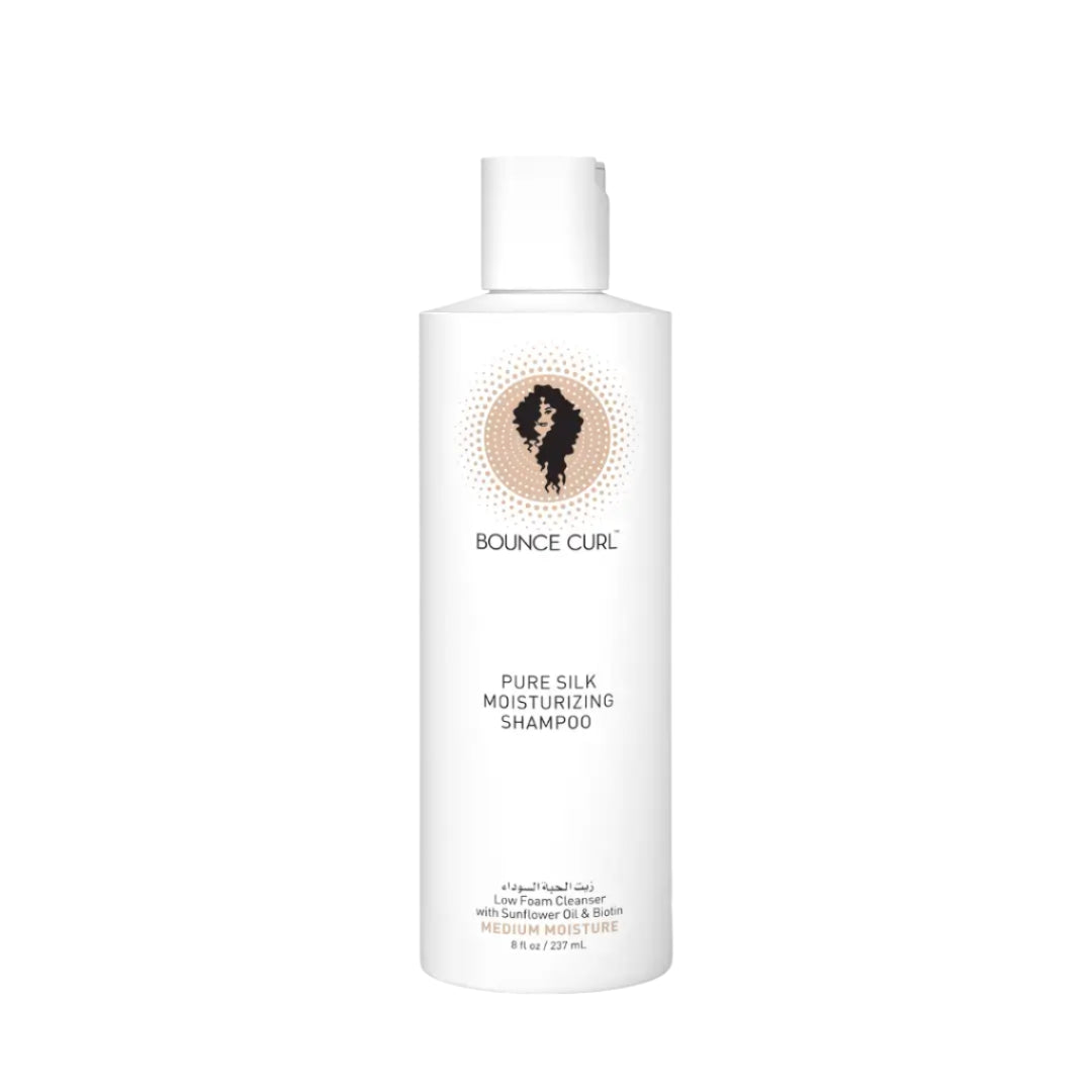 Bounce Curl Pure Silk drėkinantis šampūnas sausai odai ir šiurkštiems plaukams