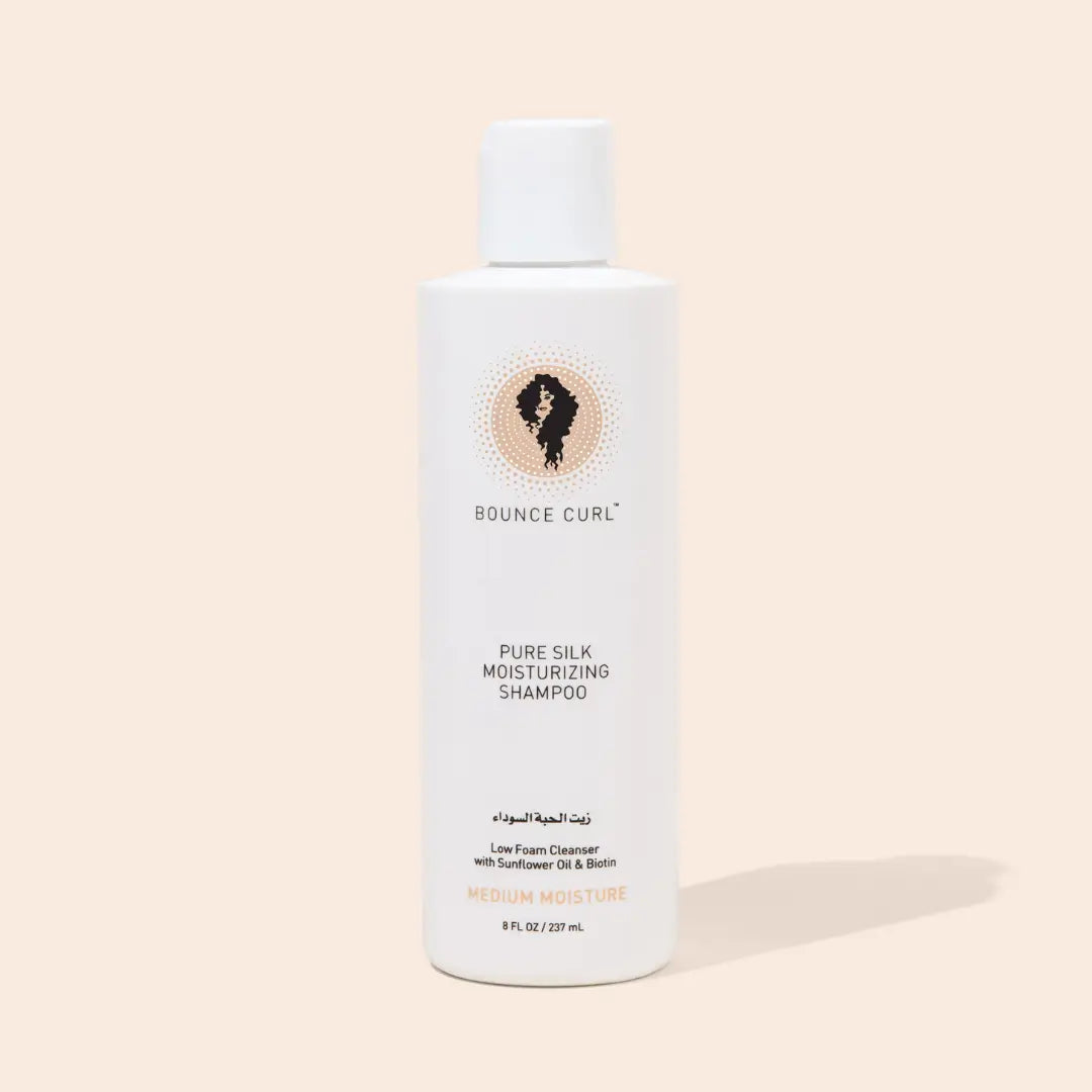 Bounce Curl Pure Silk drėkinantis šampūnas sausai odai ir šiurkštiems plaukams