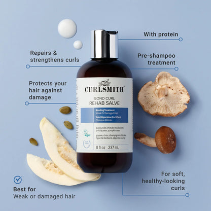 Curlsmith Bond Curl Rehab Salve garbanas stiprinanti procedūra