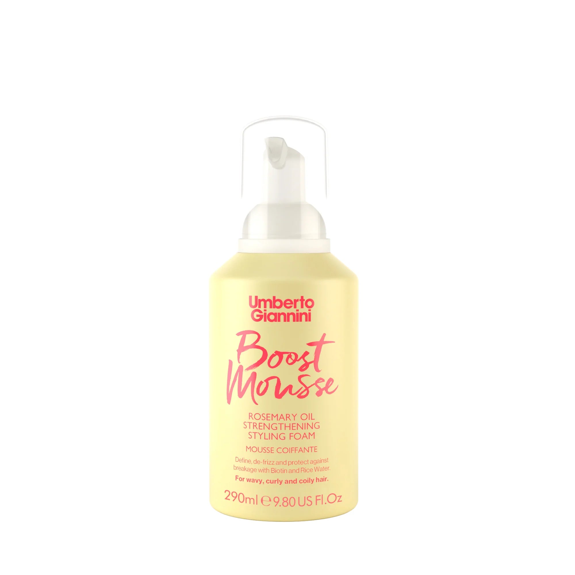 Umberto Giannini Strong Curls Boost Mousse Rosemary Oil Strengthening Styling Foam