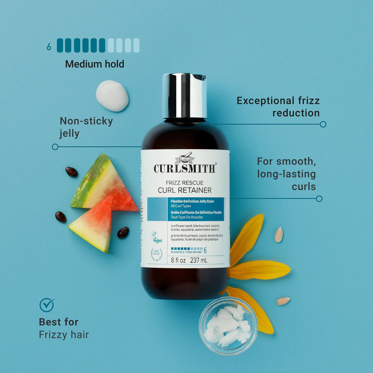 Curlsmith Rescue Curl Retainer vidutinės fiksacijos gelis