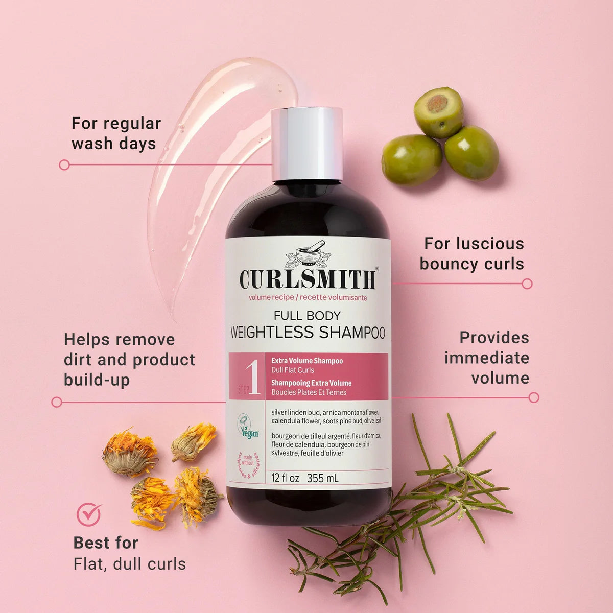 Curlsmith Full Body Weightless šampūnas riebiai ir normaliai odai