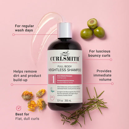 Curlsmith Full Body Weightless šampūnas riebiai ir normaliai odai