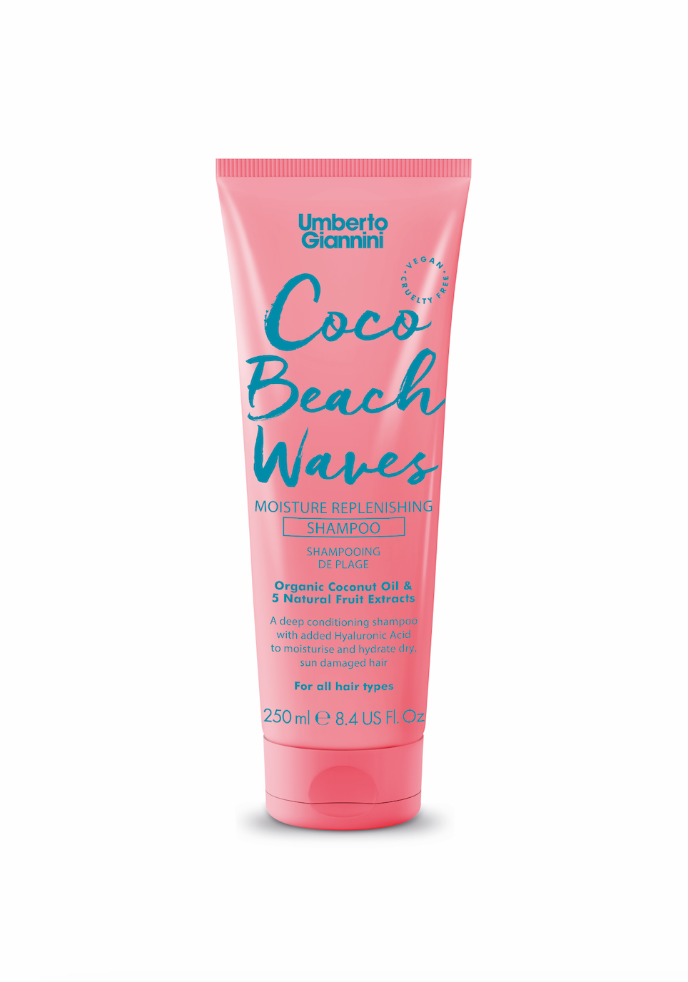 Umberto Giannini Coco Beach Waves drėkinantis šampūnas