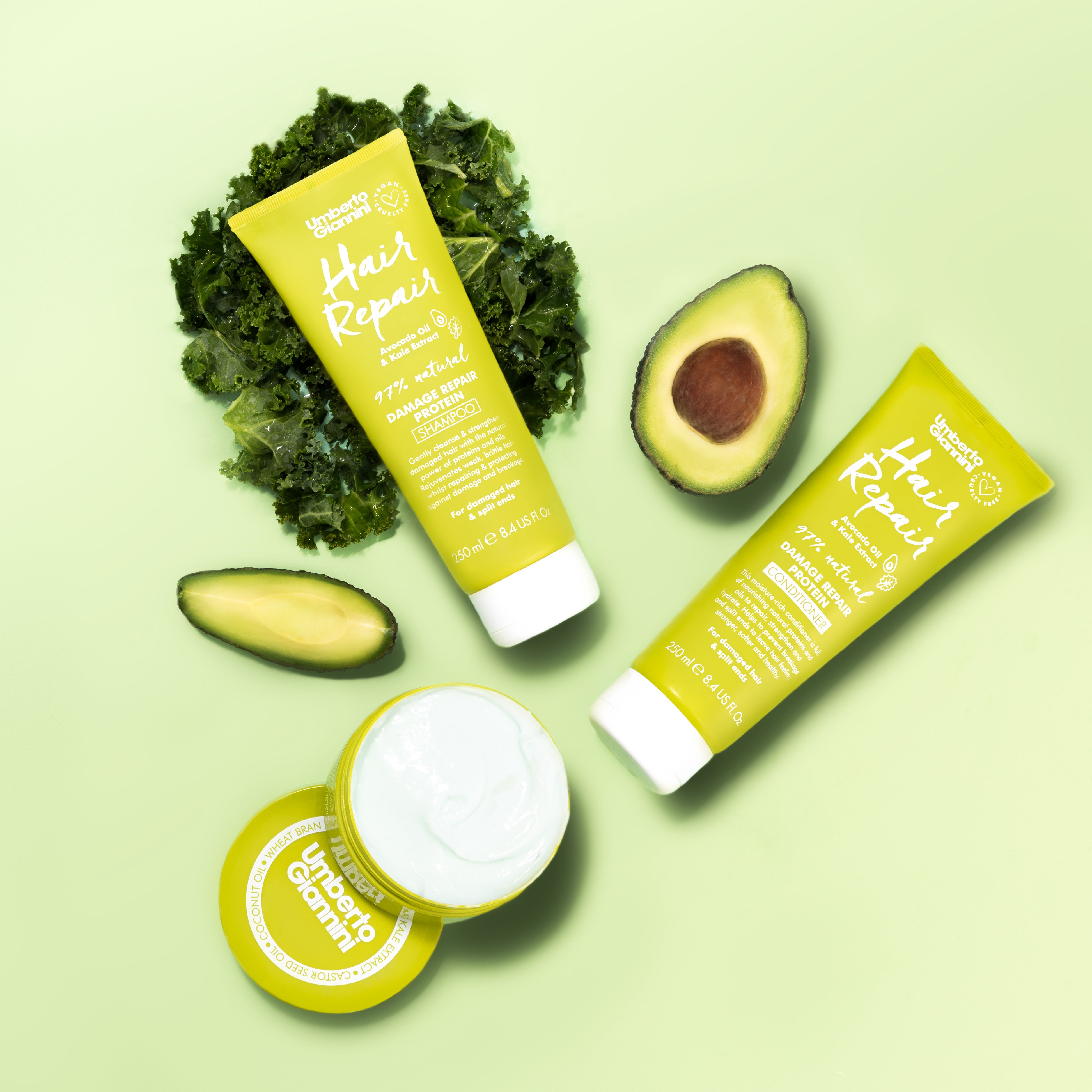 Umberto Giannini Hair Repair skubios pagalbos giliai drėkinanti kaukė