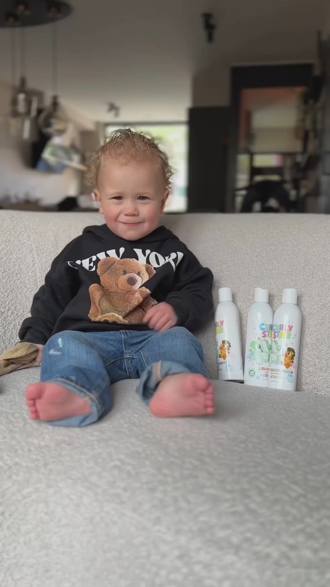 Curly Star bekvapis gelis vaikų garbanotiems ir banguotiems plaukams