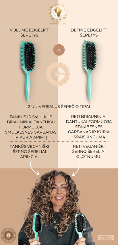Bounce Curl Define EdgeLift originalus plaukų šepetys