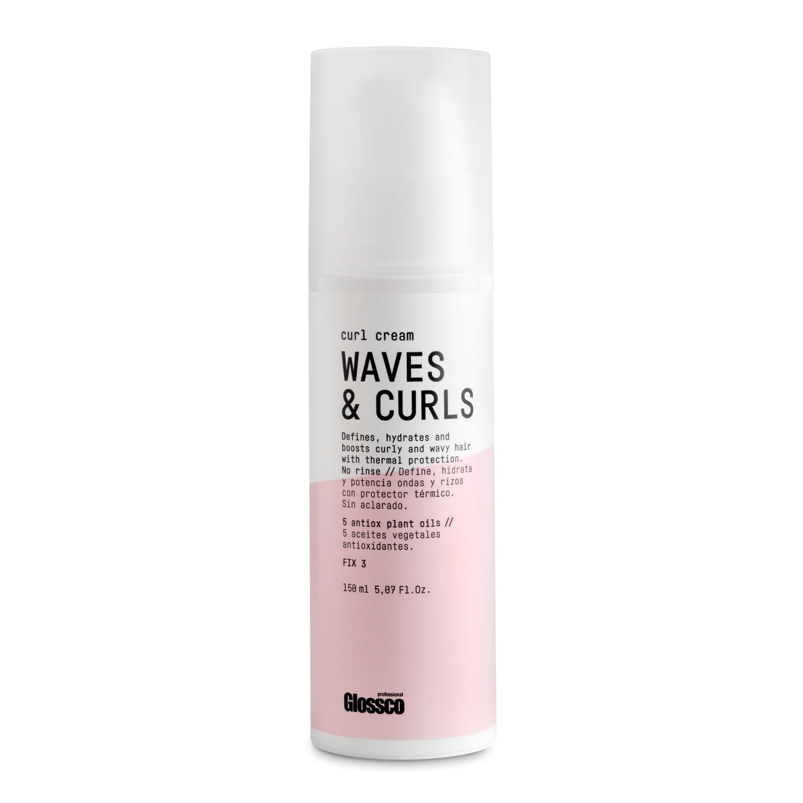 Lanksčios fiksacijos garbanų kremas Glossco Waves & Curls